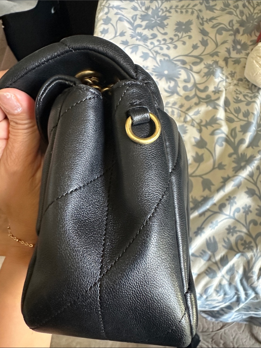 Coach Black Quilted Tabby 26 Leather Shoulder Bag with Gold Hardware - Picture 15 of 16